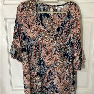 Women's Paisley Print Top - Multicolor